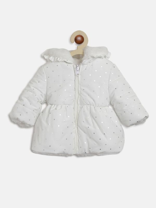 White Padded Jacket -Reversible image number 1